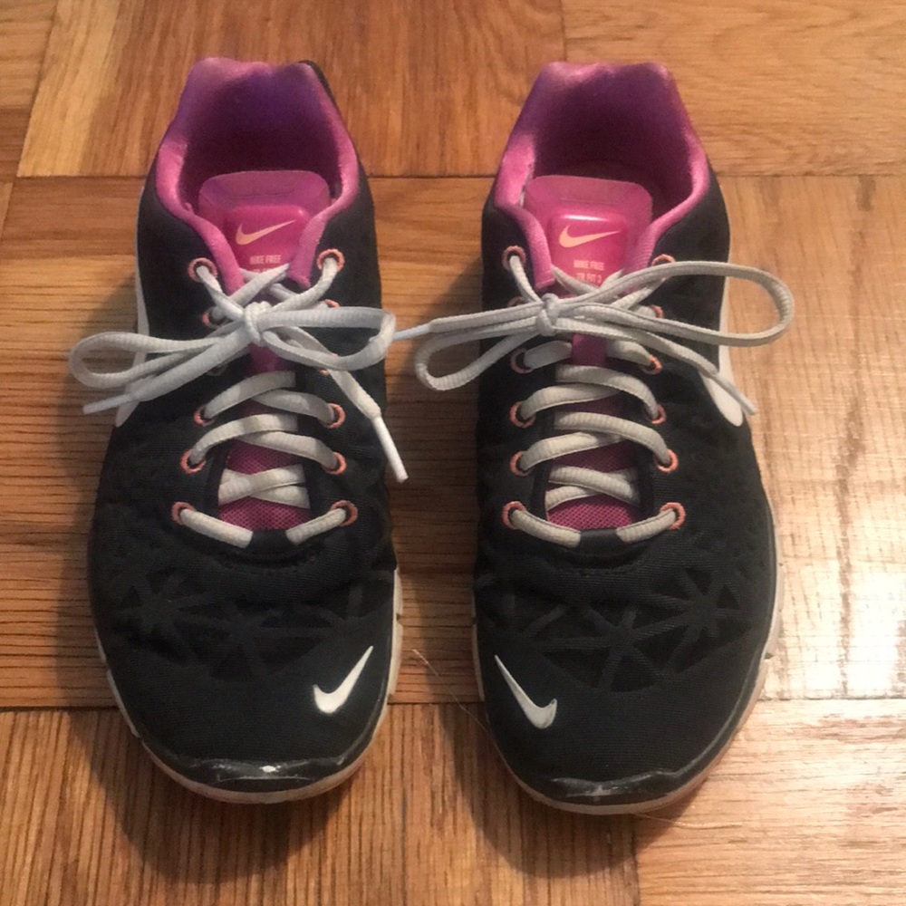 Nike Pink/Black Free TR Fit 3 Sneakers Size 7